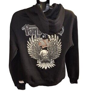 Von Dutch - Originals Black  Graphic Pullover Hoodie-small‎ NWT New Flag Eagle